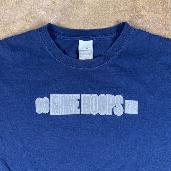 Nike Hoops T-Shirt Men’s 2XL Navy Blue‎ 03 Basketball Graphic Tee Vintage Y2K - Picture 2 of 13